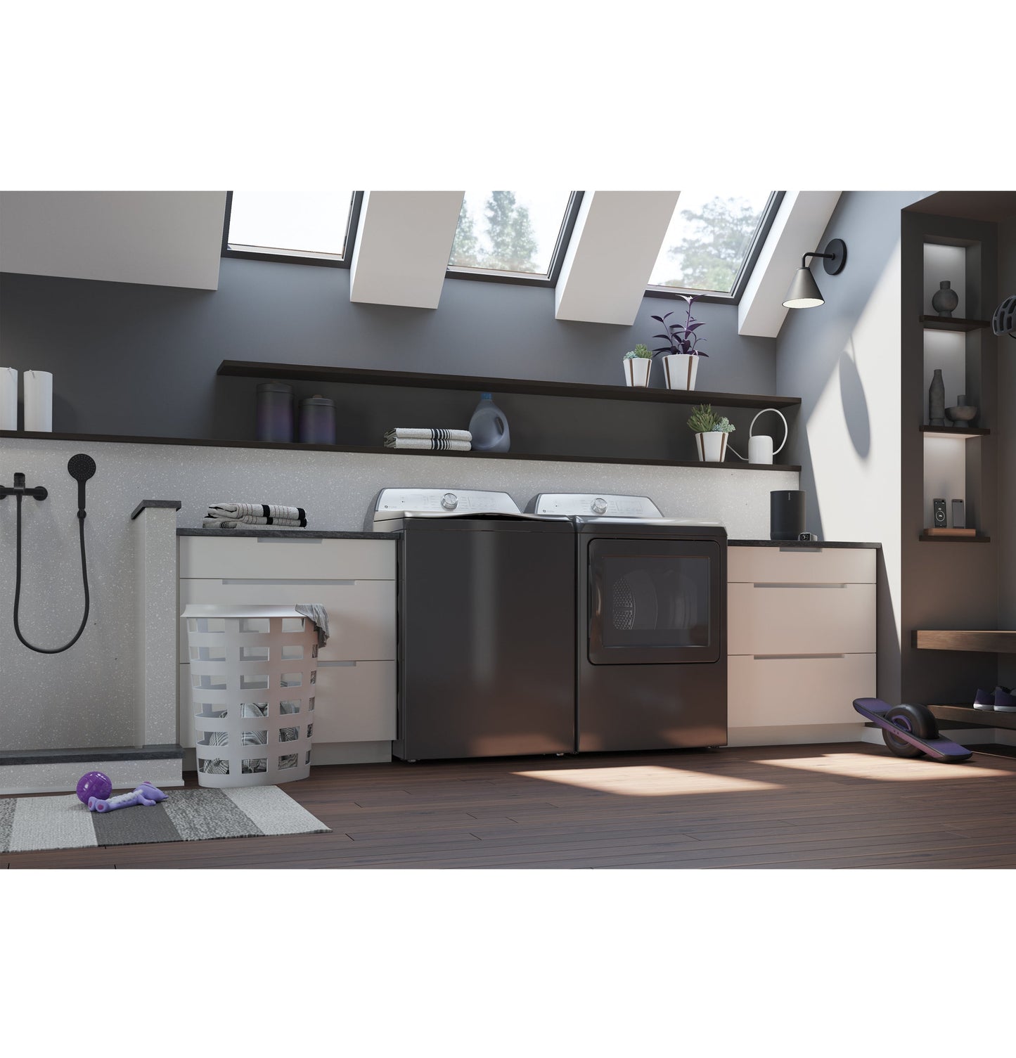 GE Profile™ 4.9 cu. ft. Capacity Washer with Smarter Wash Technology and FlexDispense™