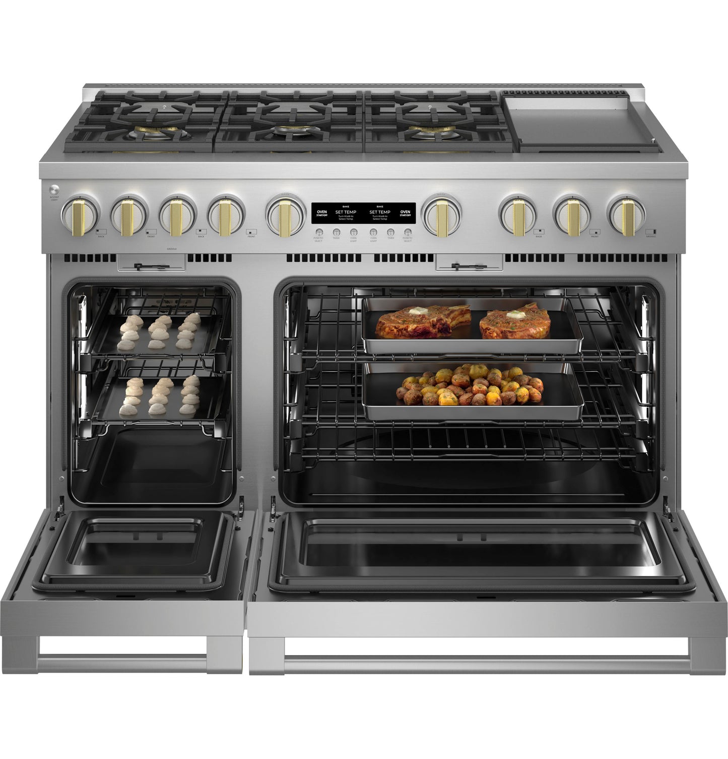 Monogram 48" Dual-Fuel Professional Range with 6 Burners and Griddle (Natural Gas)