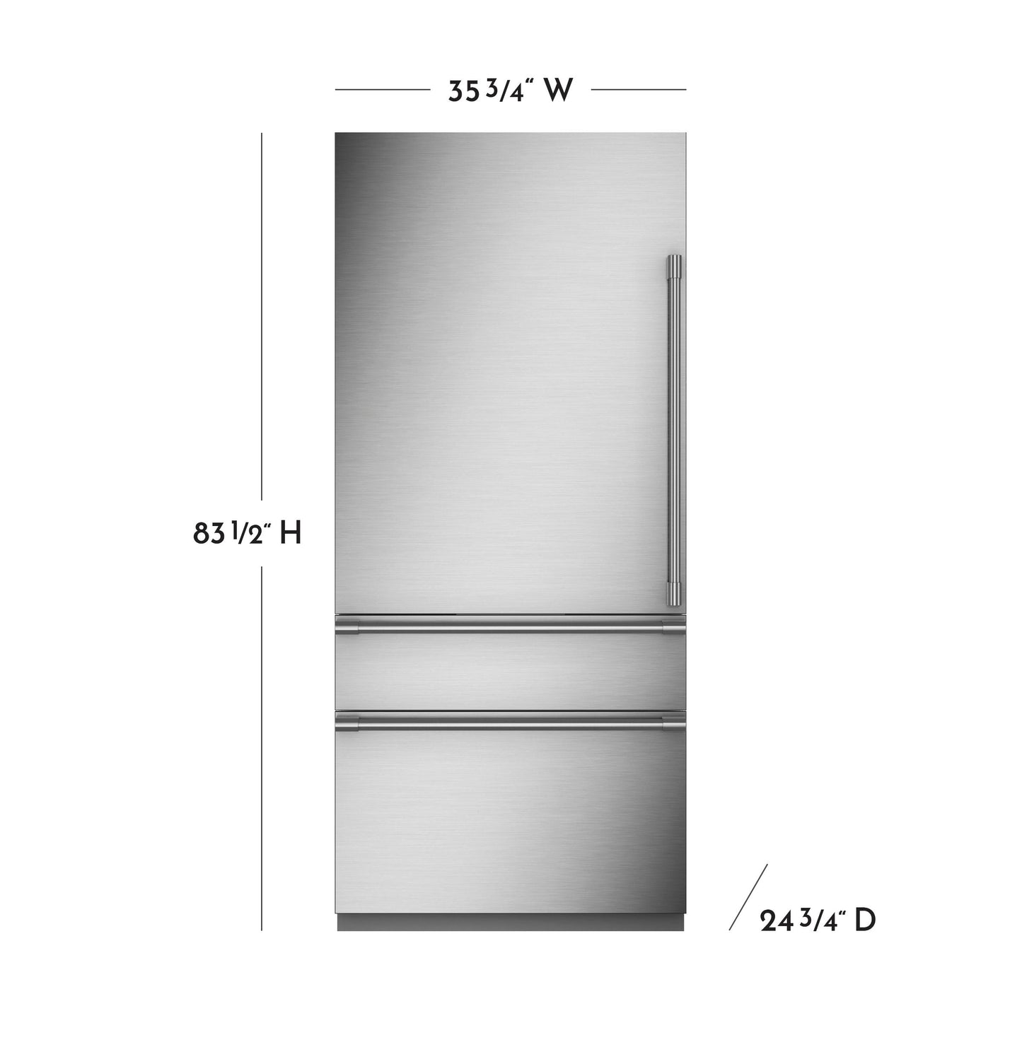 Monogram 36" Integrated Bottom-Freezer Refrigerator