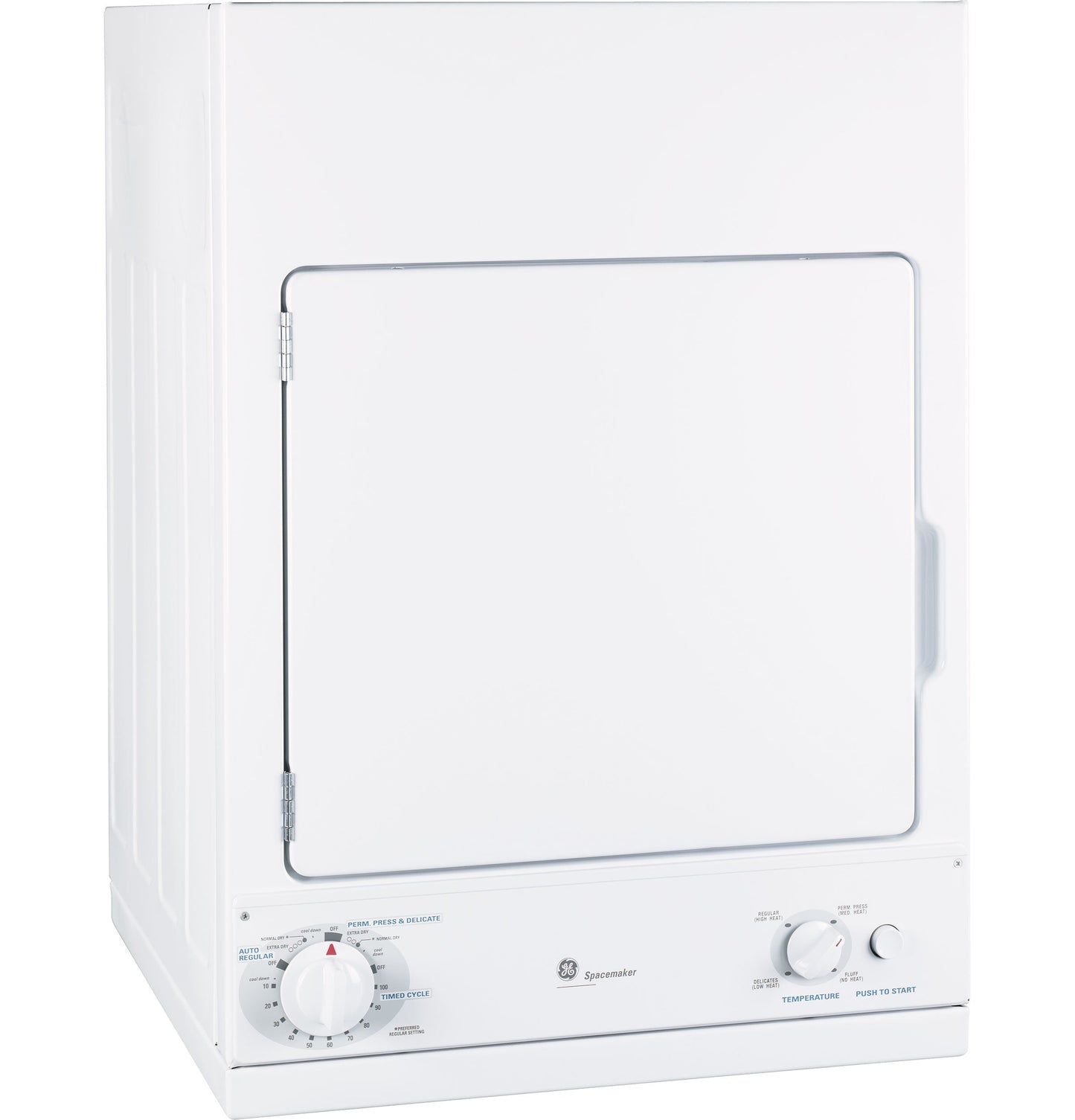 GE Spacemaker® 240V 3.6 cu. ft. Capacity Stationary Electric Dryer