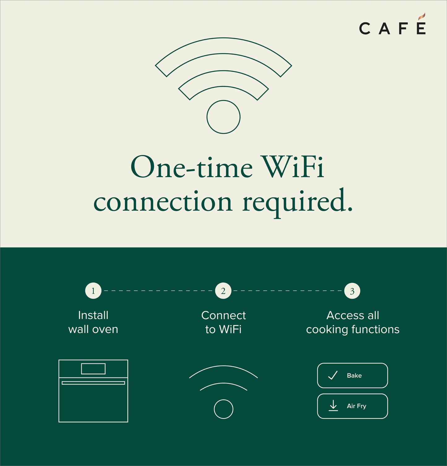 Café™ 30" Smart Built-In Convection Single Wall Oven in Platinum Glass