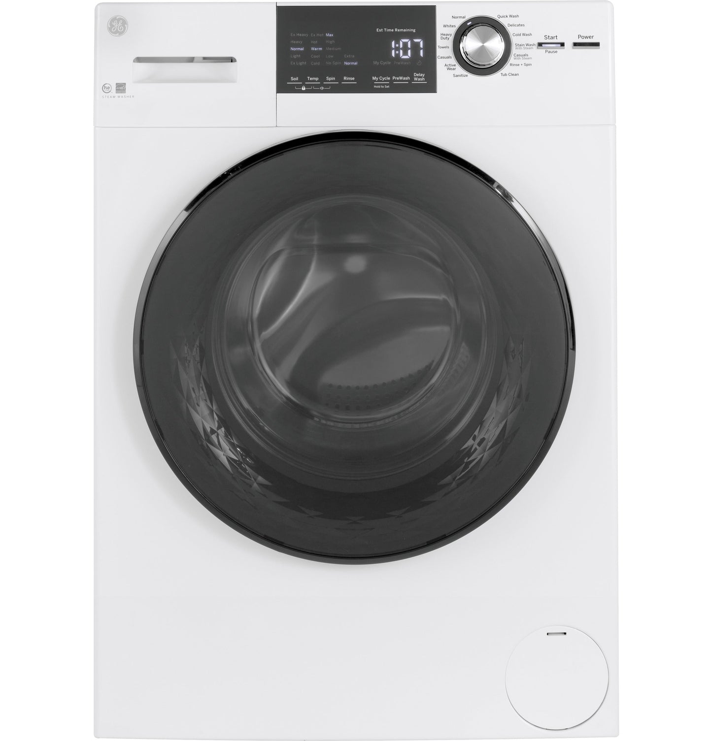 GE® 24" 2.4 Cu. Ft. ENERGY STAR® Front Load Washer with Steam