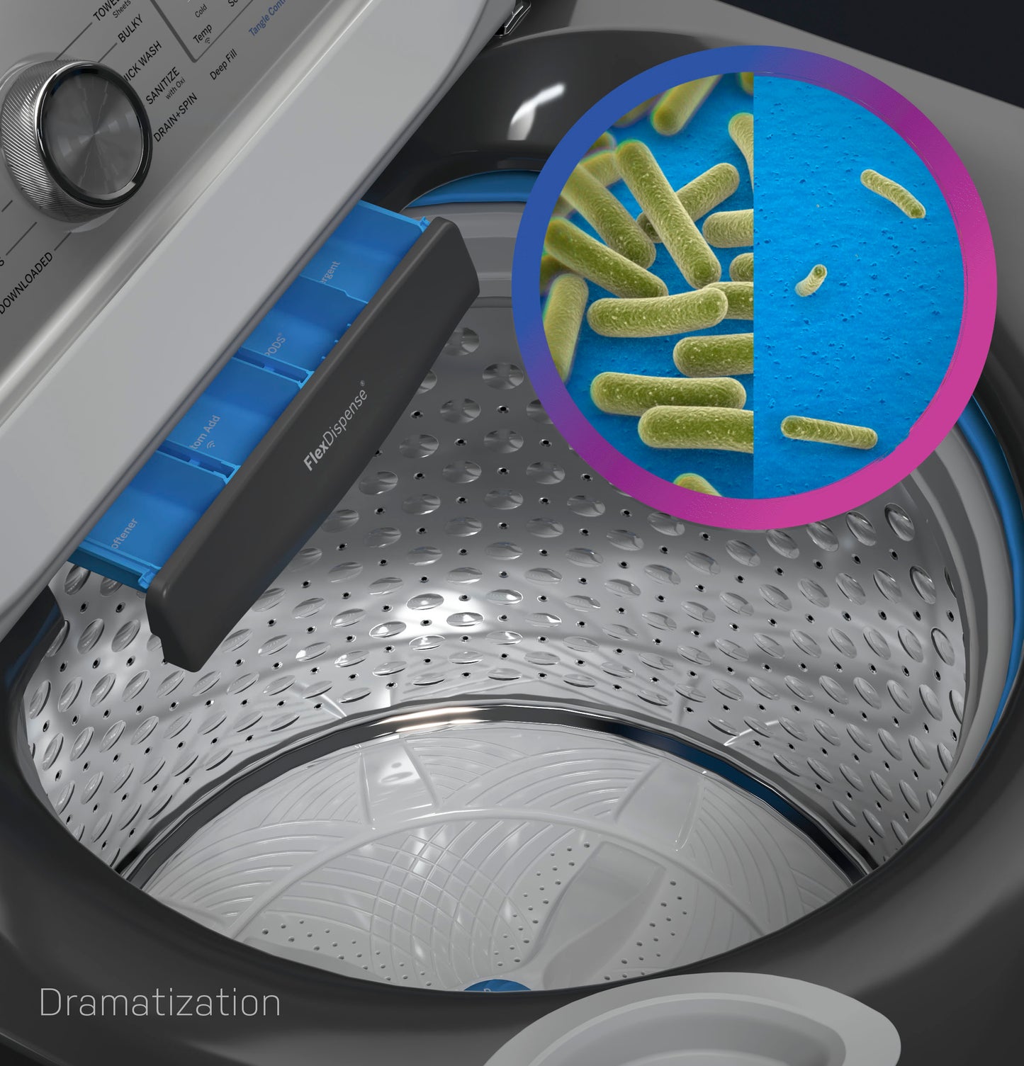 GE Profile™ 5.4 cu. ft. Capacity Washer with Smarter Wash Technology and FlexDispense™