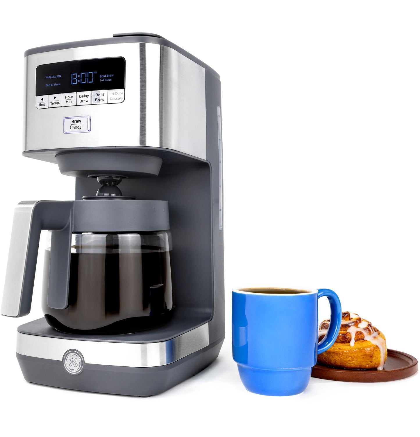 GE 12 Cup Drip Coffee Maker with Adjustable Keep Warm Plate