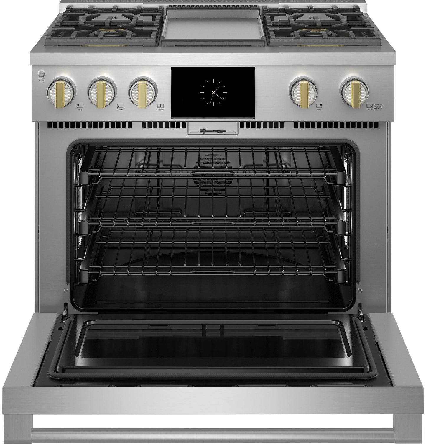 Monogram 36" Dual-Fuel Professional Range with 4 Burners and Griddle (Natural Gas)