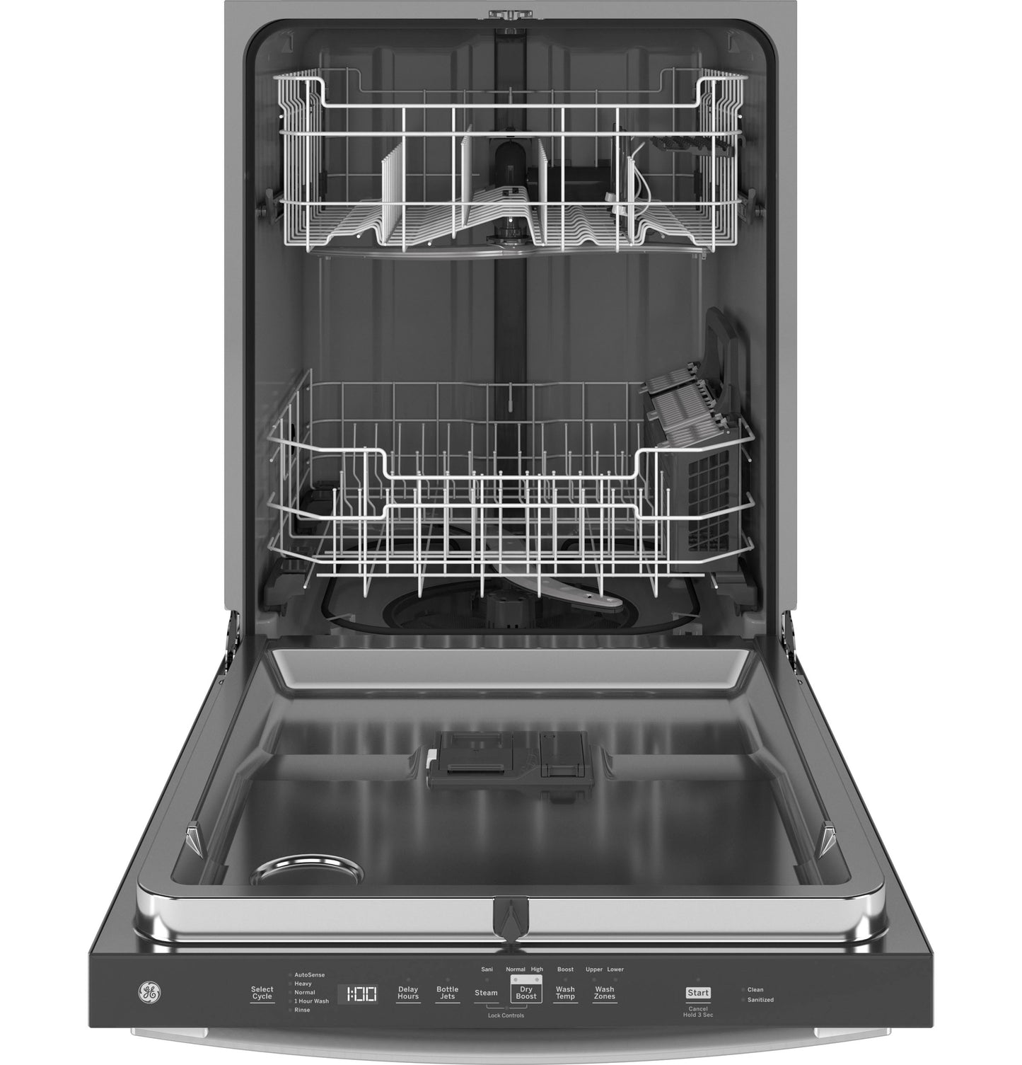 GE® Top Control with Stainless Steel Interior Door Dishwasher with Sanitize Cycle & Dry Boost
