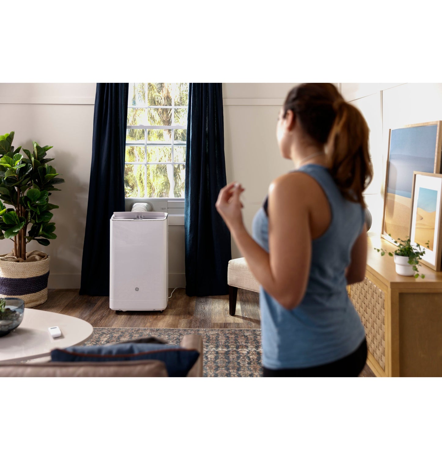 GE® 14,000 BTU Portable Air Conditioner for Medium Rooms up to 550 sq ft. (9,850 BTU SACC)