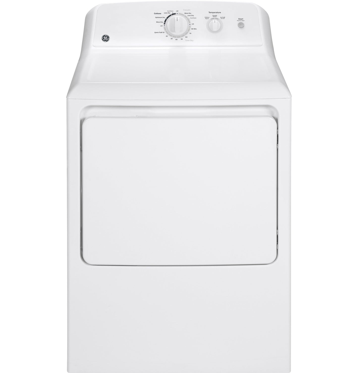 GE® 6.2 cu. ft. capacity aluminized alloy drum gas dryer