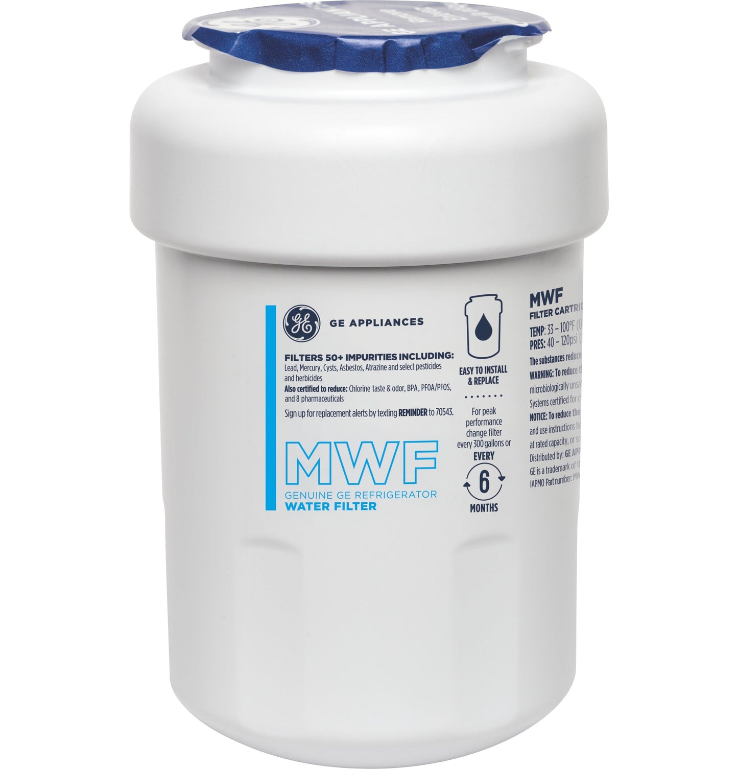 GE® MWF Pharmaceutical Refrigerator Water Filter 6 Pack