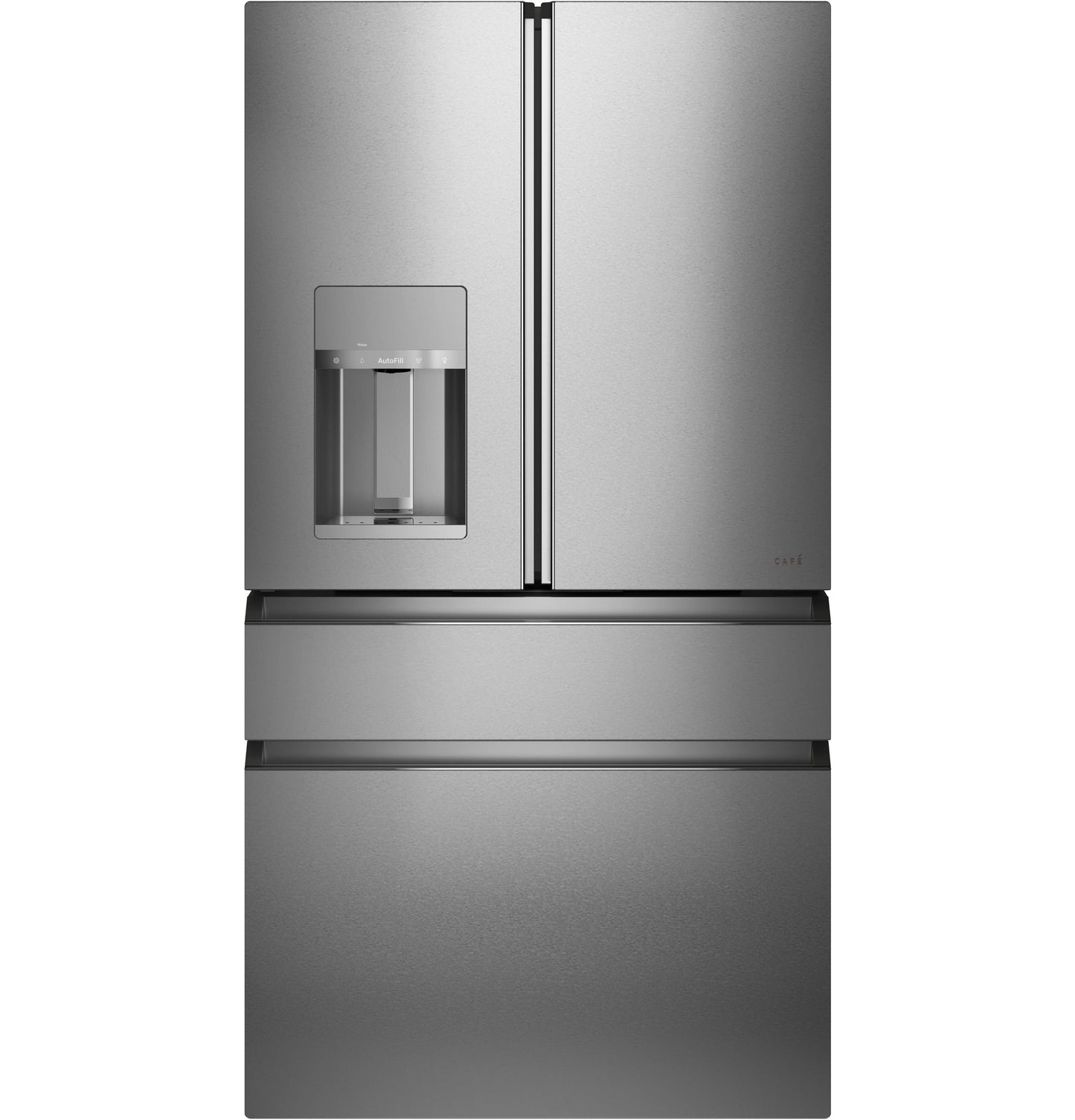 Café™ ENERGY STAR® 27.8 Cu. Ft. Smart 4-Door French-Door Refrigerator in Platinum Glass