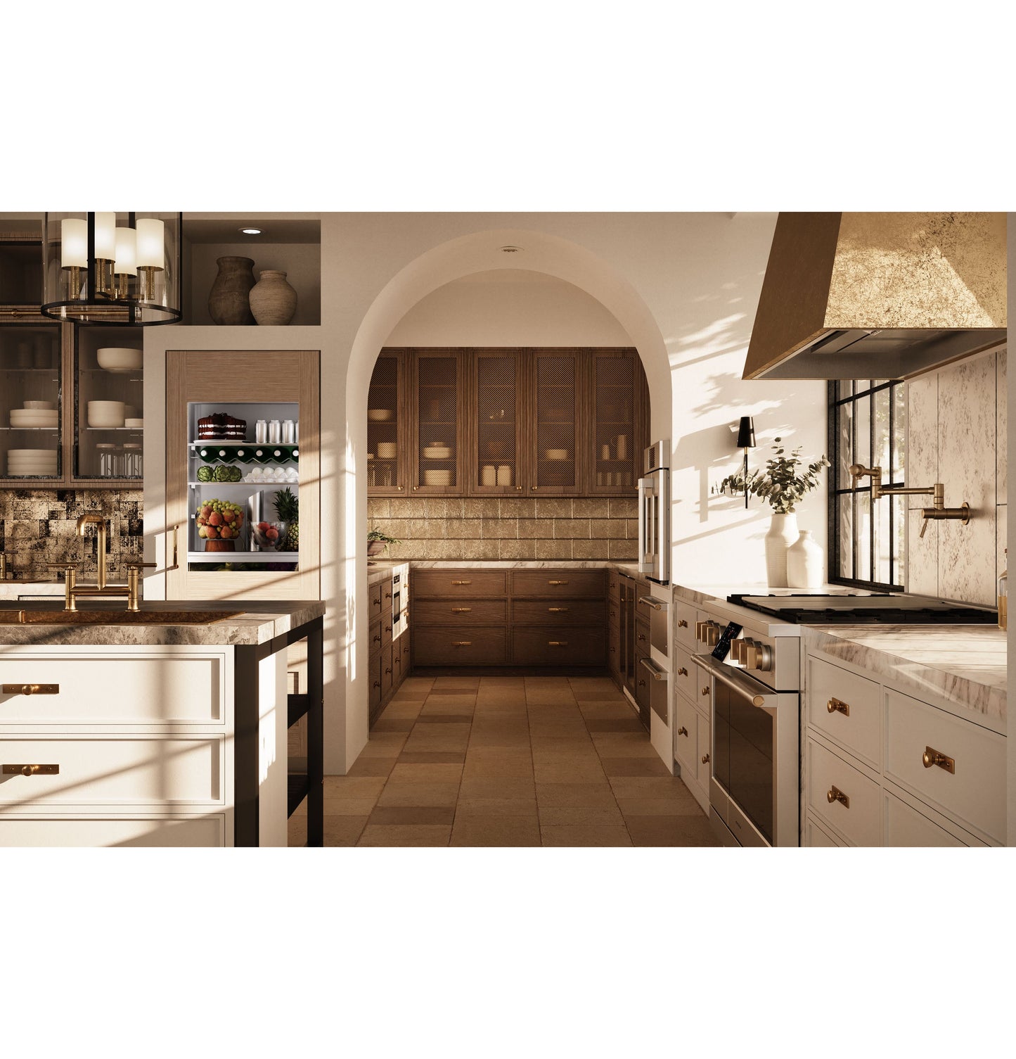 Monogram 30" Integrated Glass-Door Refrigerator for Single or Dual Installation