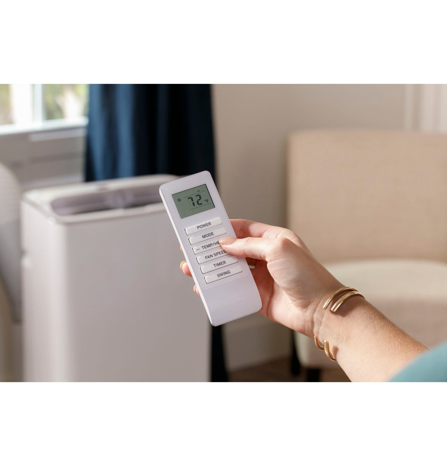 GE® 14,000 BTU Portable Air Conditioner for Medium Rooms up to 550 sq ft. (9,850 BTU SACC)