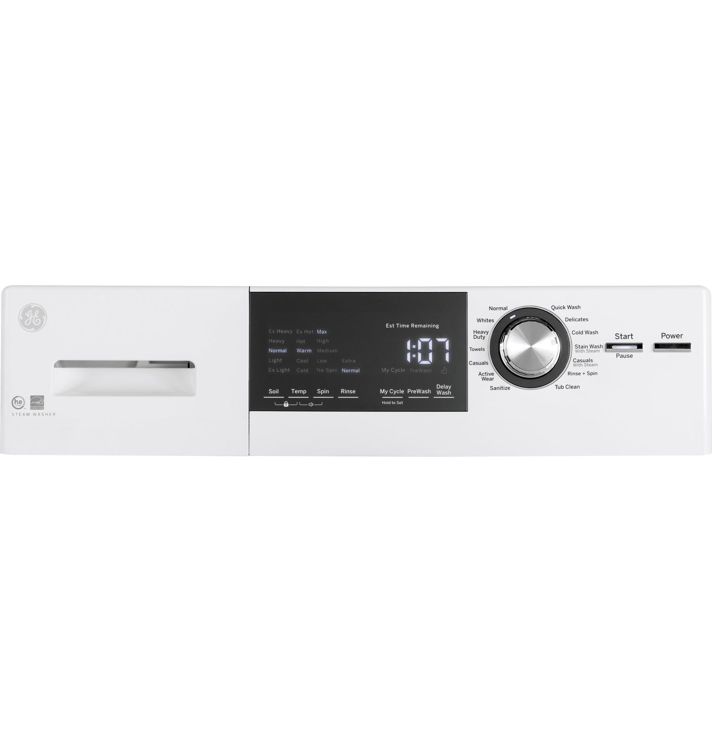 GE® 24" 2.4 Cu. Ft. ENERGY STAR® Front Load Washer with Steam