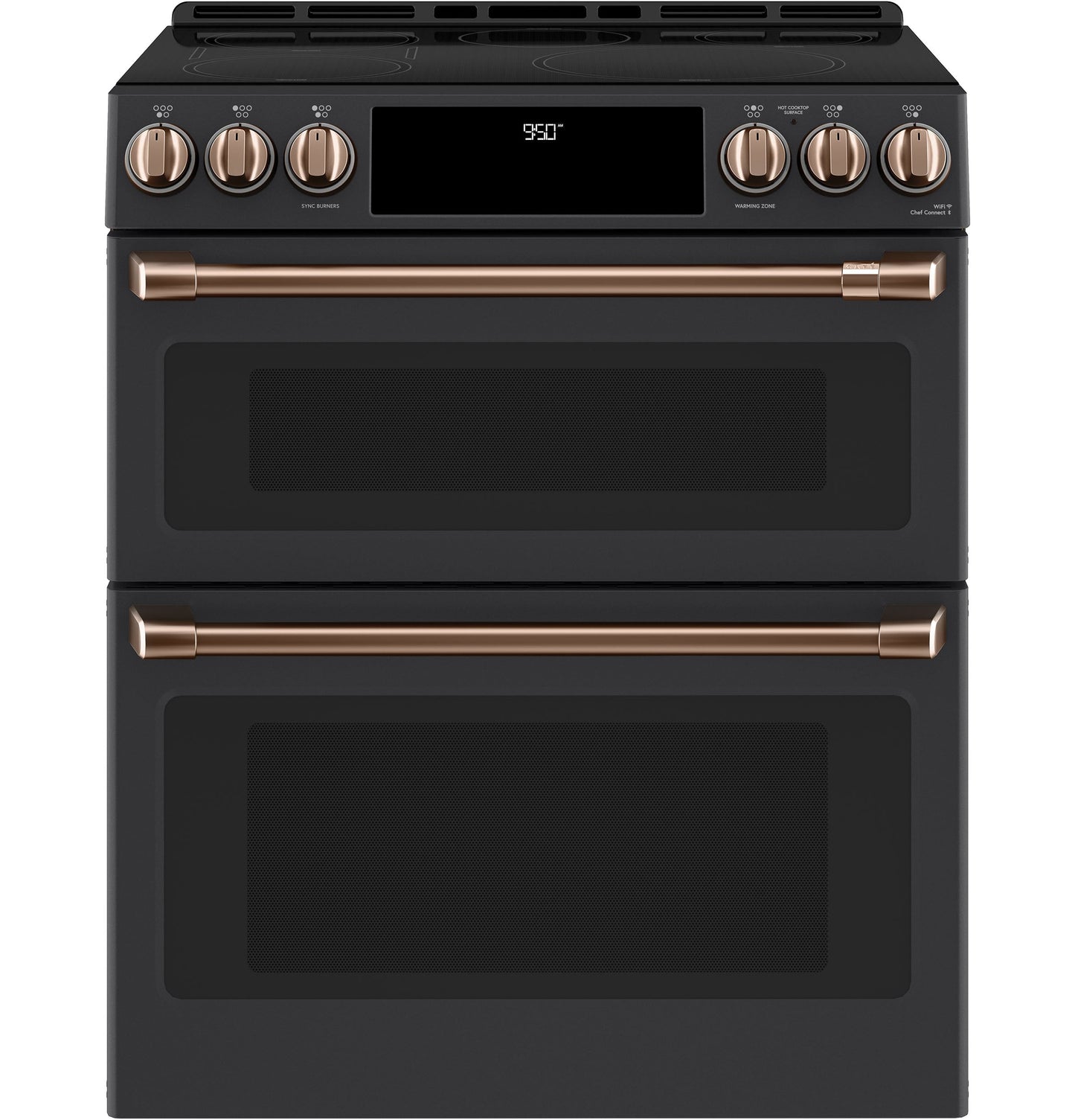 Café™ Front Control Induction Knobs and Handles - Brushed Copper