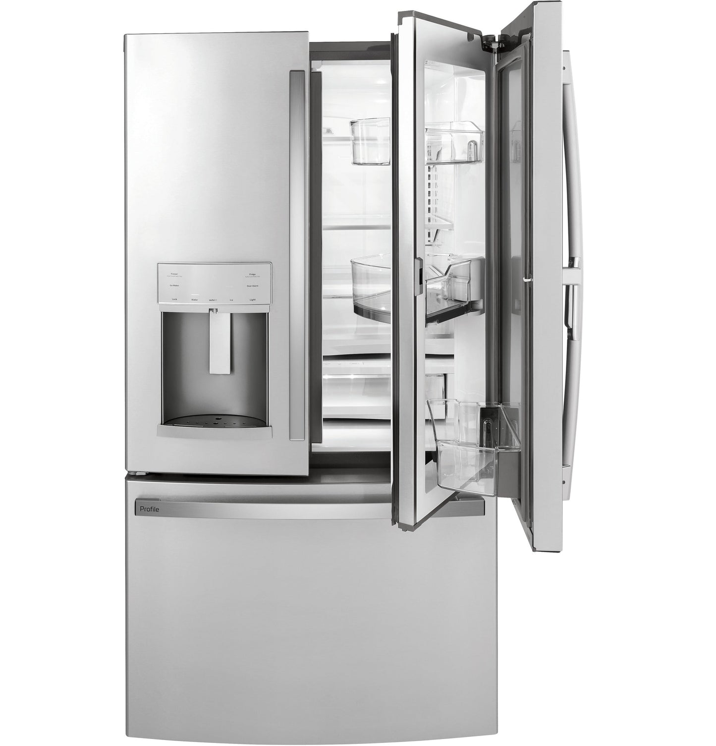 GE Profile™ Series 22.1 Cu. Ft. Counter-Depth Fingerprint Resistant French-Door Refrigerator with Door In Door and Hands-Free AutoFill