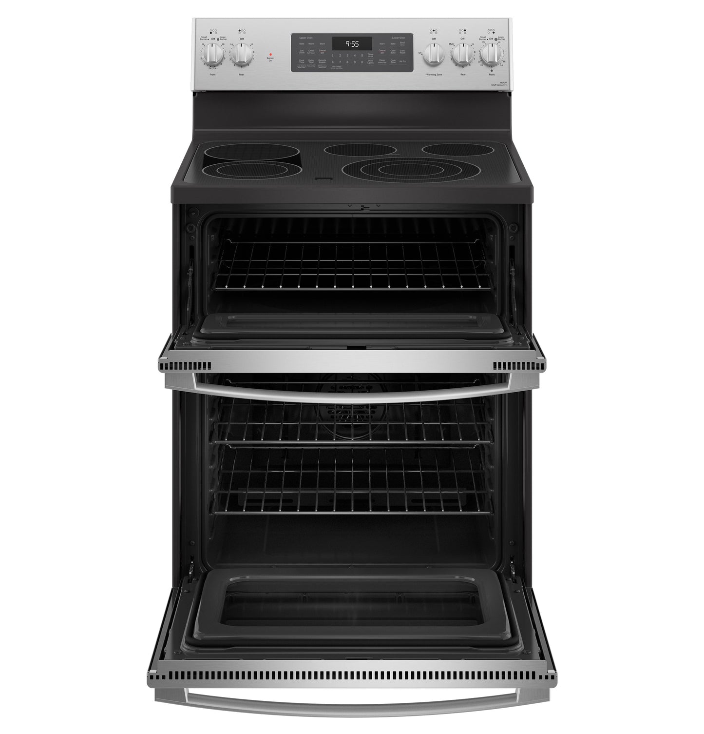 GE Profile™ 30" Smart Free-Standing Electric Double Oven Convection Range with No Preheat Air Fry