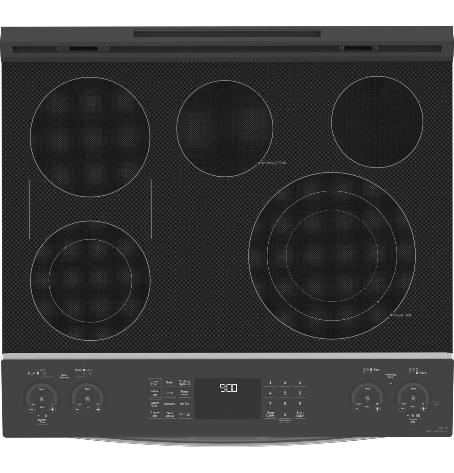 GE Profile™ 30" Smart Slide-In Electric Double Oven Convection Fingerprint Resistant Range