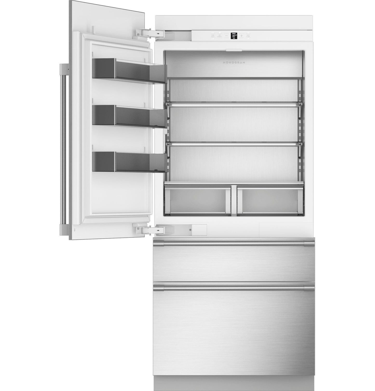 Monogram 36" Integrated Bottom-Freezer Refrigerator