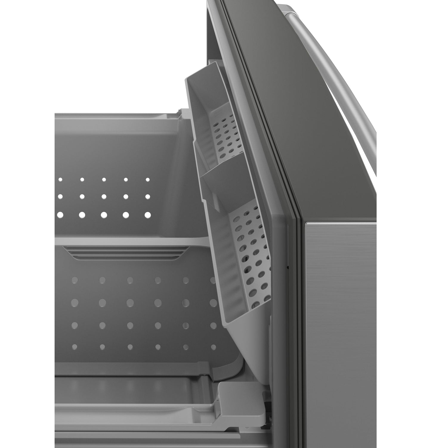 Café™ ENERGY STAR® 27.8 Cu. Ft. Smart 4-Door French-Door Refrigerator in Platinum Glass