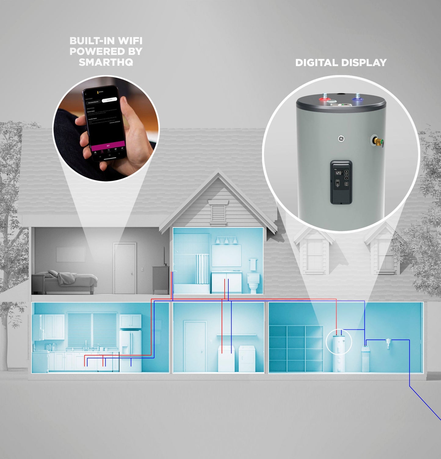 GE® Smart 30 Gallon Tall Electric Water Heater