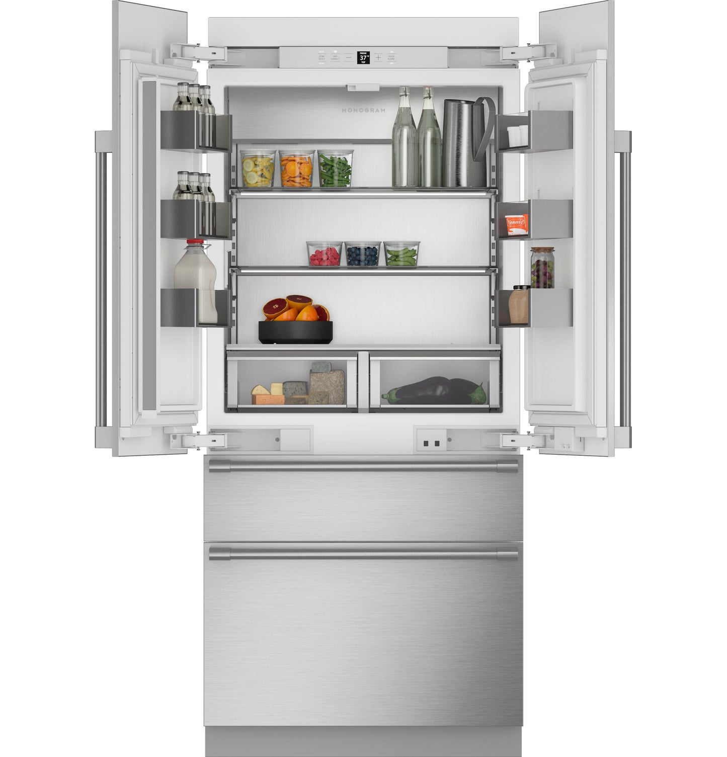 Monogram 36" Integrated French-Door Refrigerator