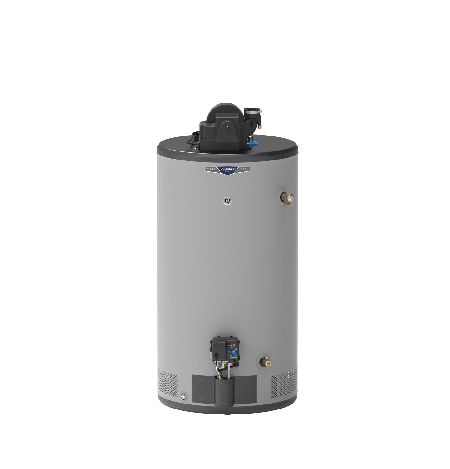 GE RealMAX Choice 50-Gallon Short Liquid Propane Power Vent Low-NOx Water Heater