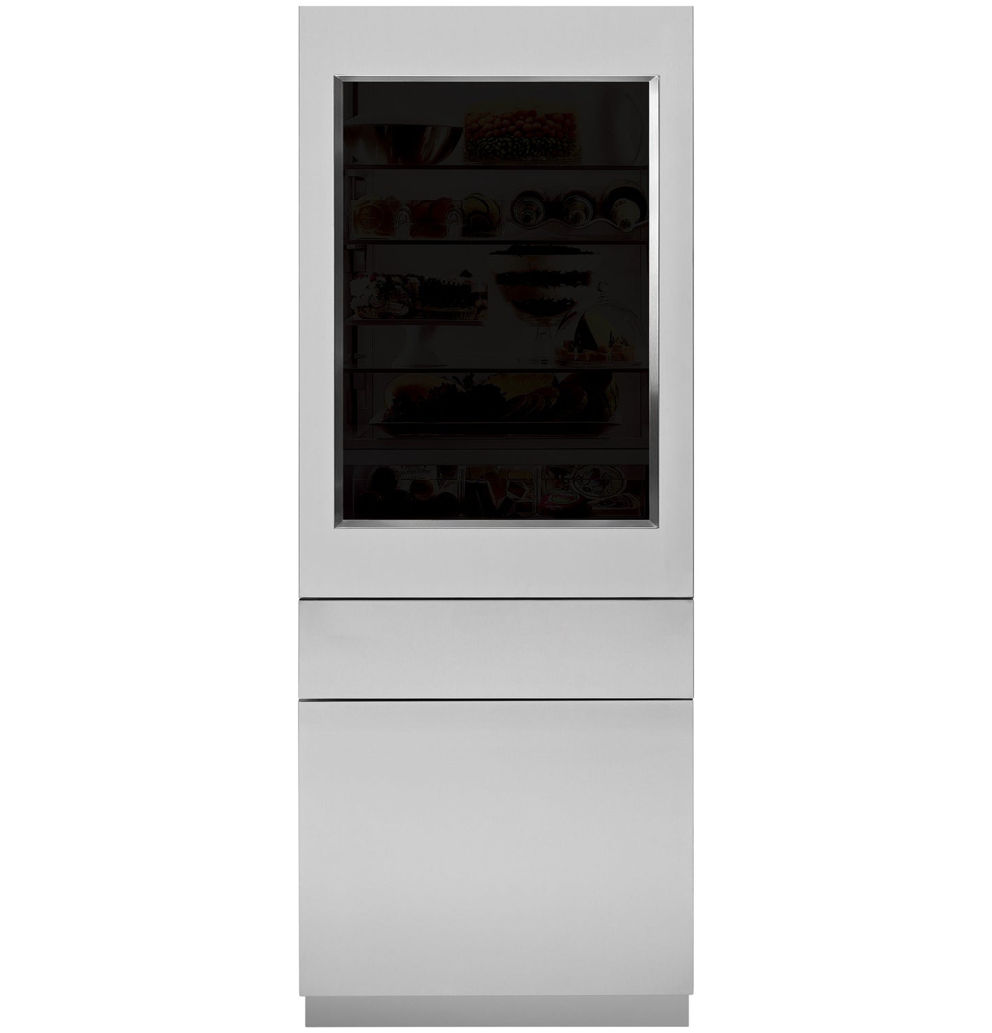 30" Integrated Refer SS Glass Door Panel, 80" Opening -3/4" , LH