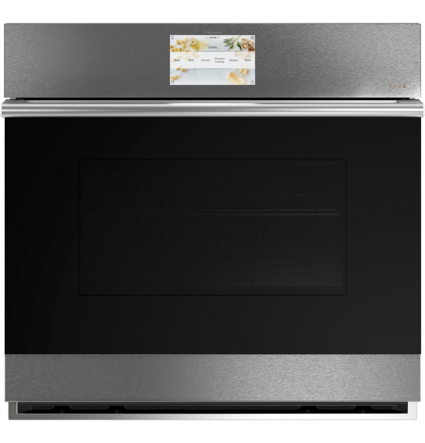 Café™ 30" Smart Single Wall Oven with Convection in Platinum Glass