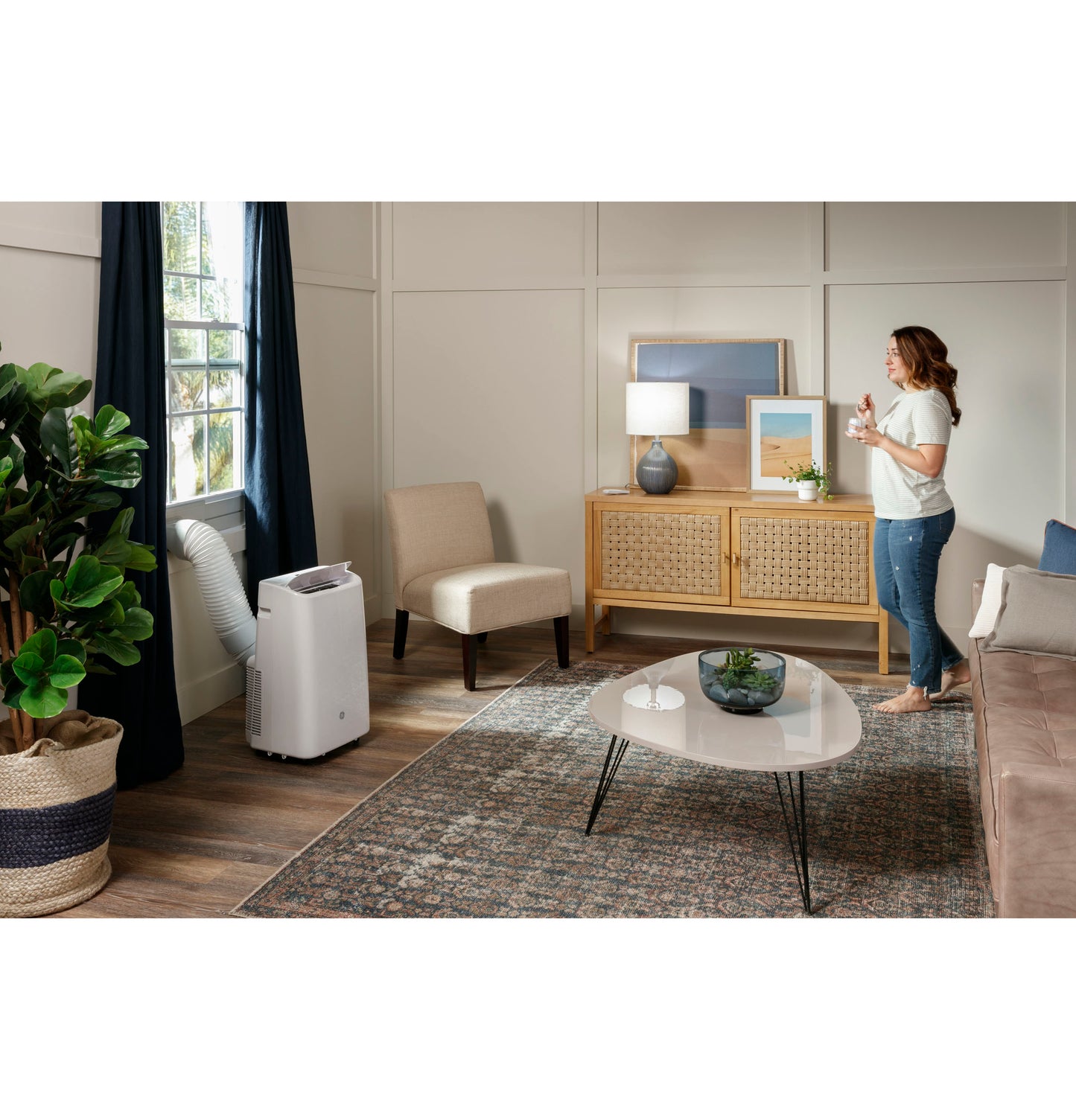 GE® 11,000 BTU Portable Air Conditioner for Medium Rooms up to 450 sq ft. (7,800 BTU SACC)