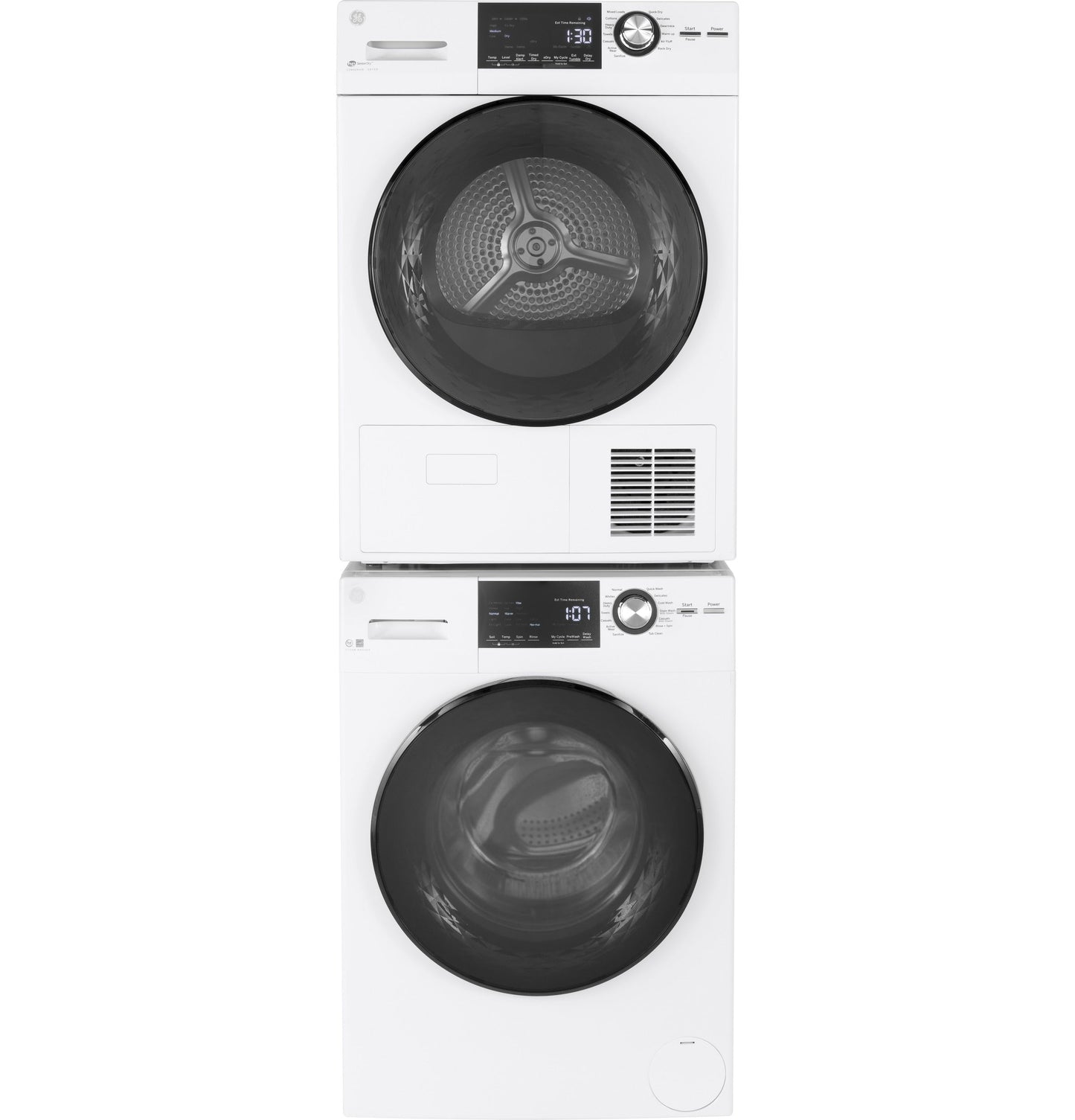 GE® 24" 4.1 Cu.Ft. Front Load Ventless Condenser Electric Dryer with Stainless Steel Basket