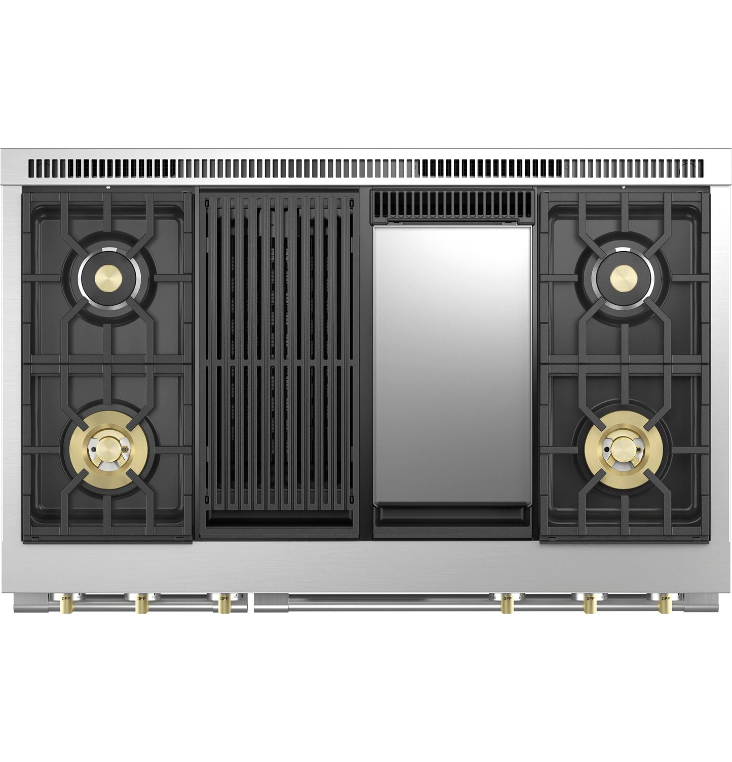 Monogram 48" Dual-Fuel Professional Range with 4 Burners, Grill, and Griddle (Natural Gas)