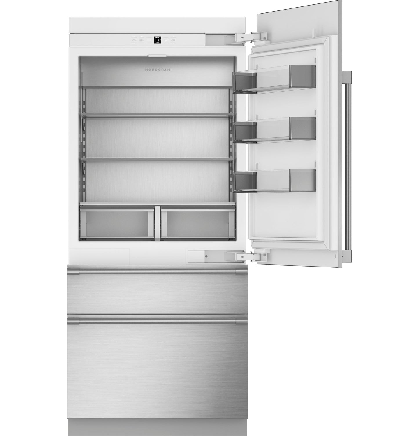 Monogram 36" Integrated Bottom-Freezer Refrigerator