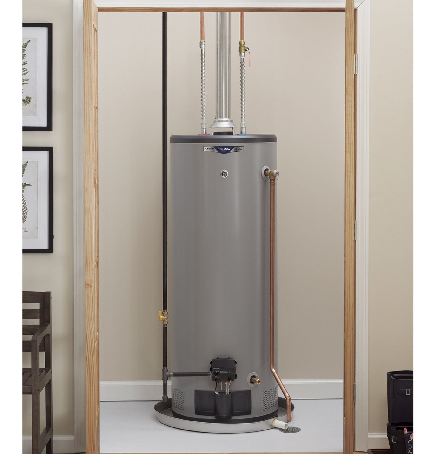 GE RealMAX Choice 50-Gallon Tall Natural Gas Atmospheric Water Heater