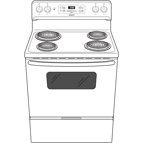 Hotpoint® 30" Free-Standing Standard Clean Electric Range