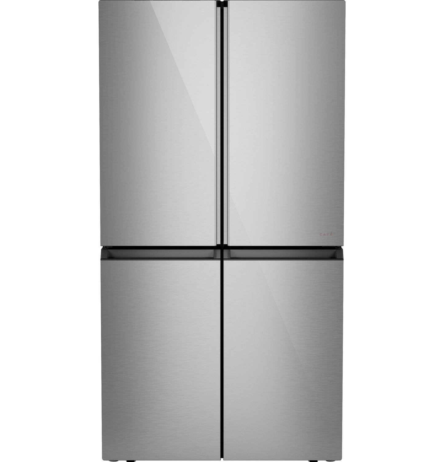 Café™ ENERGY STAR® 23 Cu. Ft. Smart Counter-Depth Quad-Door Refrigerator in Platinum Glass with Dual-Dispense AutoFill Pitcher