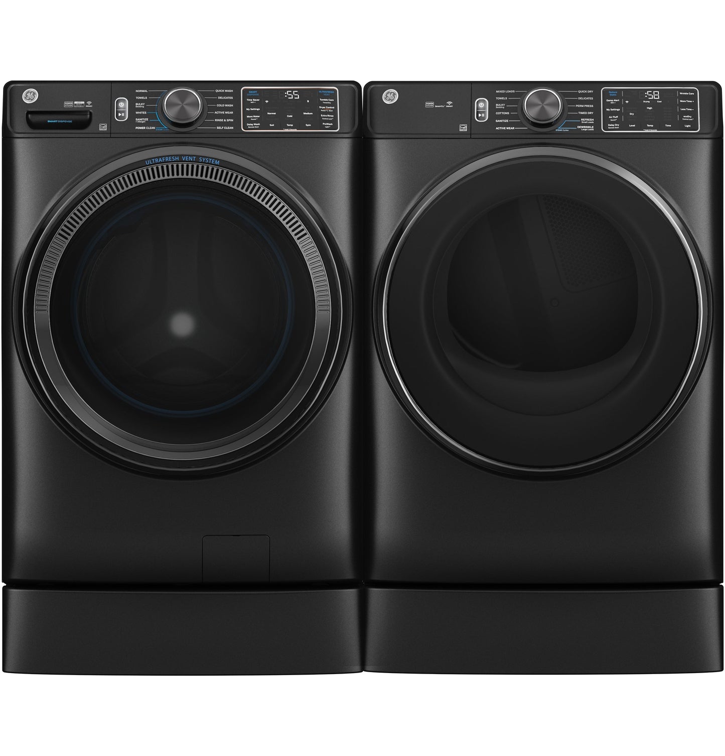 GE® ENERGY STAR® 5.0 cu. ft. Capacity Smart Front Load Steam Washer with SmartDispense™ UltraFresh Vent System with OdorBlock™ and Sanitize + Allergen