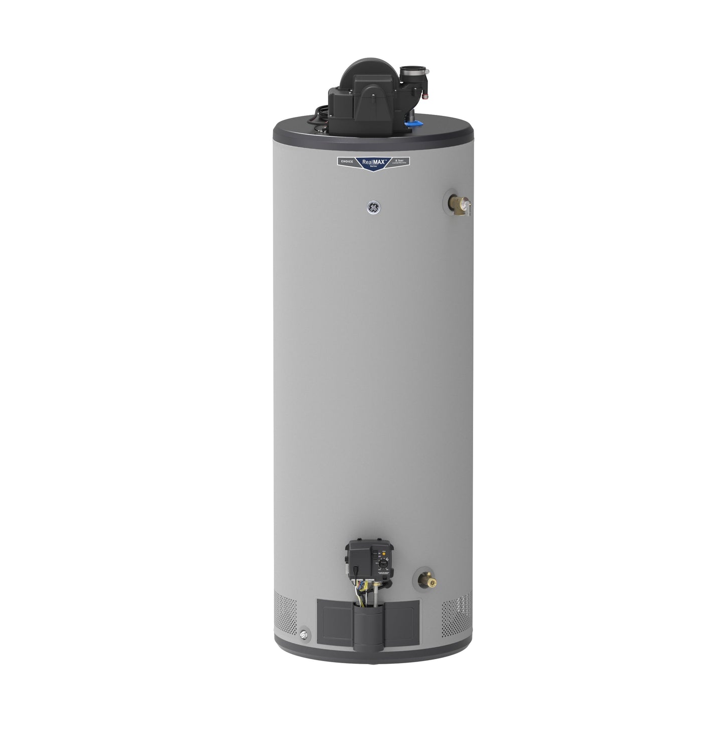 GE RealMAX Choice 50-Gallon Tall Natural Gas Power Vent Low-NOx Water Heater