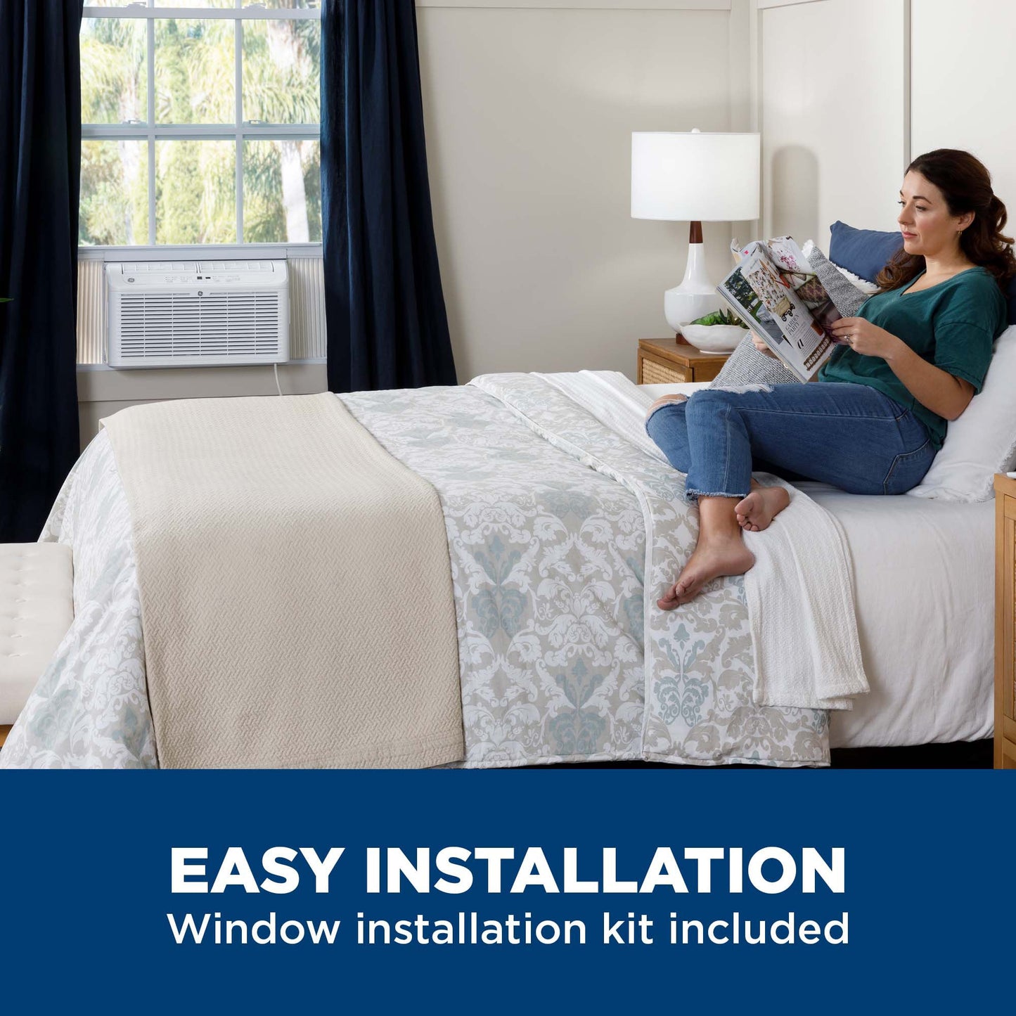 GE® 6,200 BTU Ultra Quiet Window Air Conditioner for Small Rooms up to 250 sq. ft.