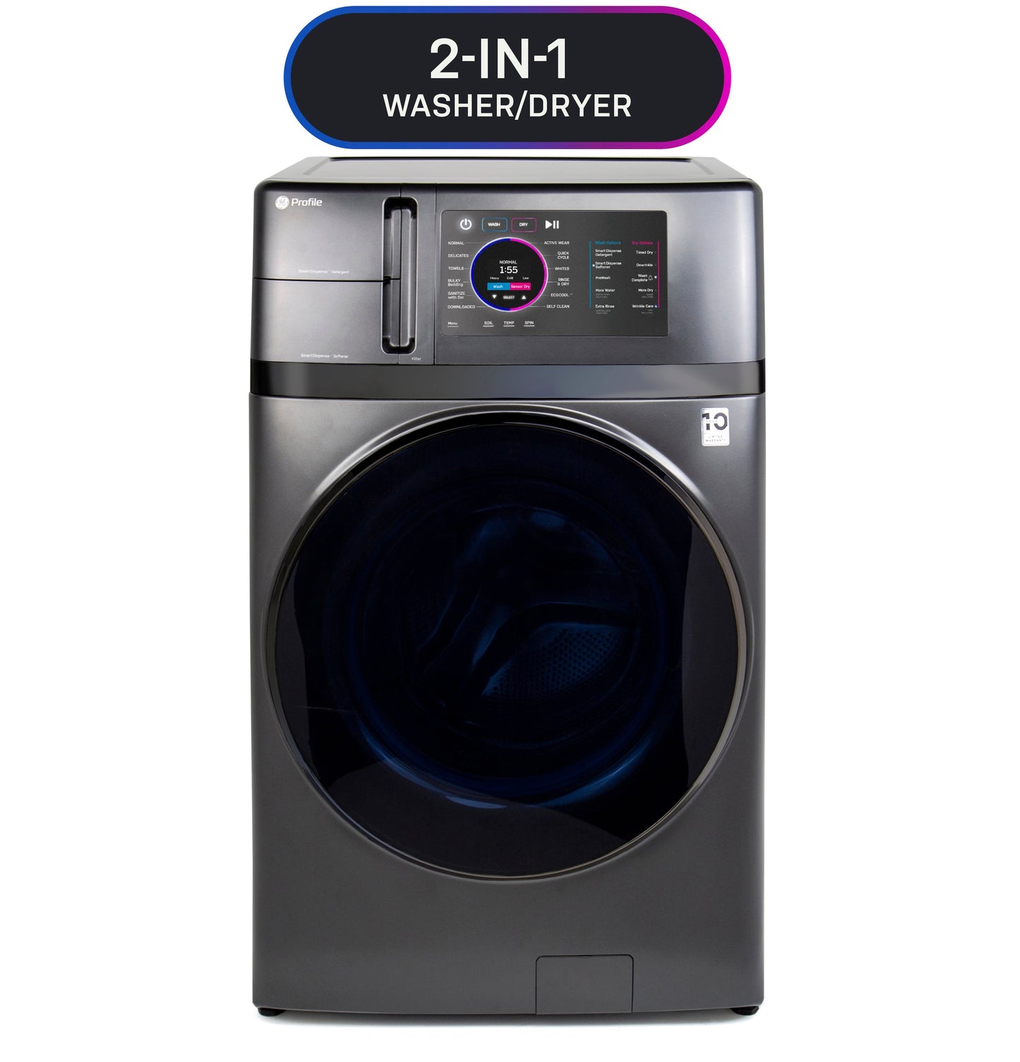 GE Profile™ 4.8 cu. ft. Capacity UltraFast Combo with Ventless Heat Pump Technology Washer/Dryer