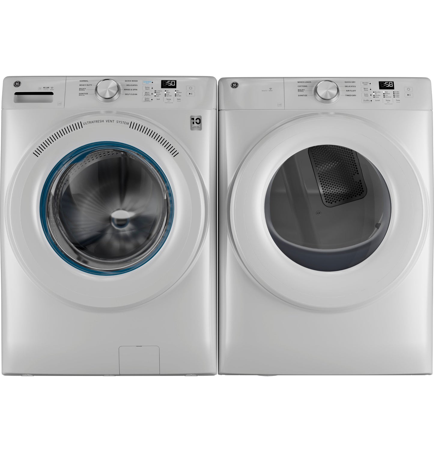 GE® ENERGY STAR® 7.8 cu. ft. Capacity Smart Front Load Electric Dryer
