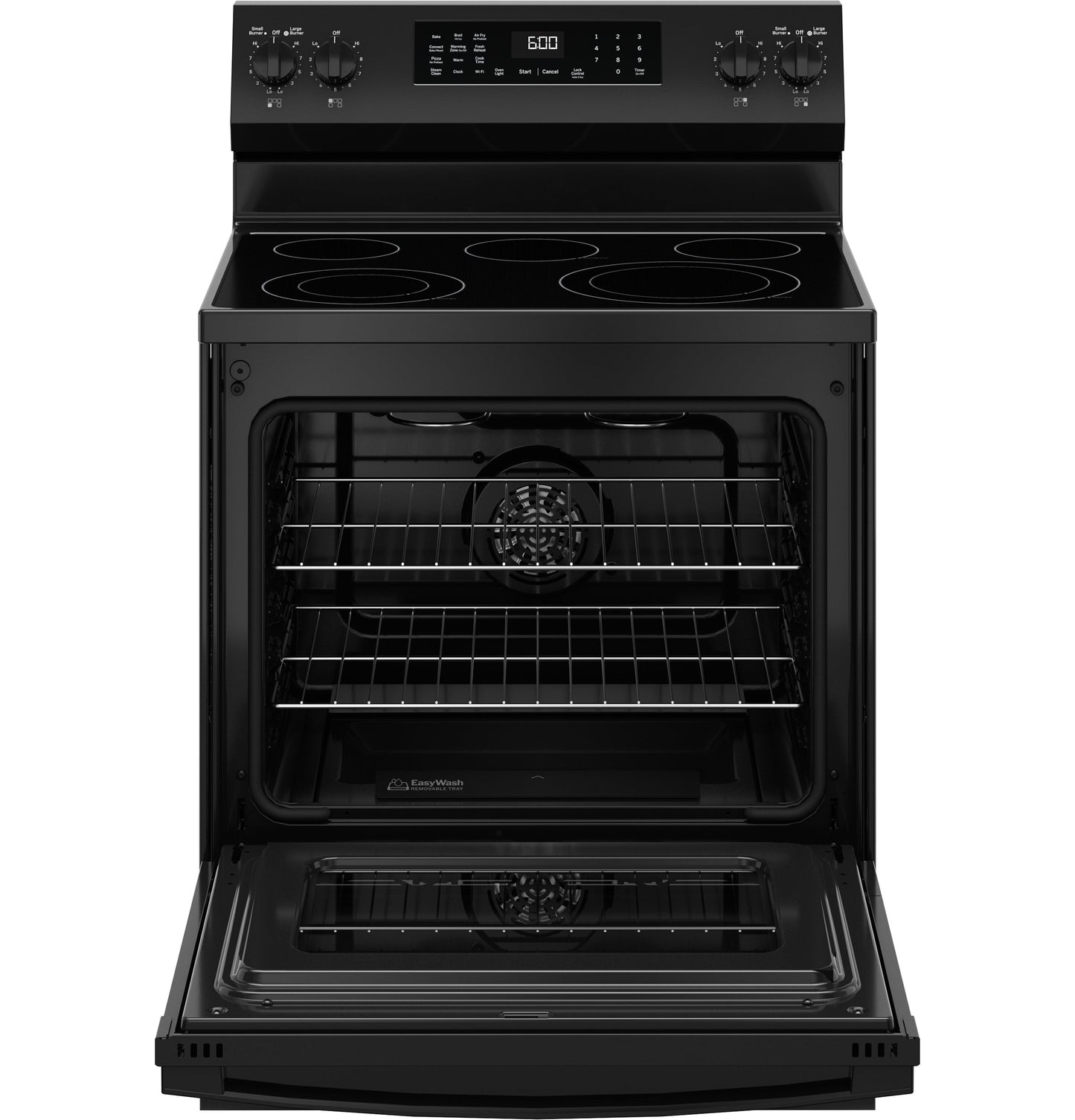 GE® 30" Free-Standing Electric Convection Range with No Preheat Air Fry and EasyWash™ Oven Tray