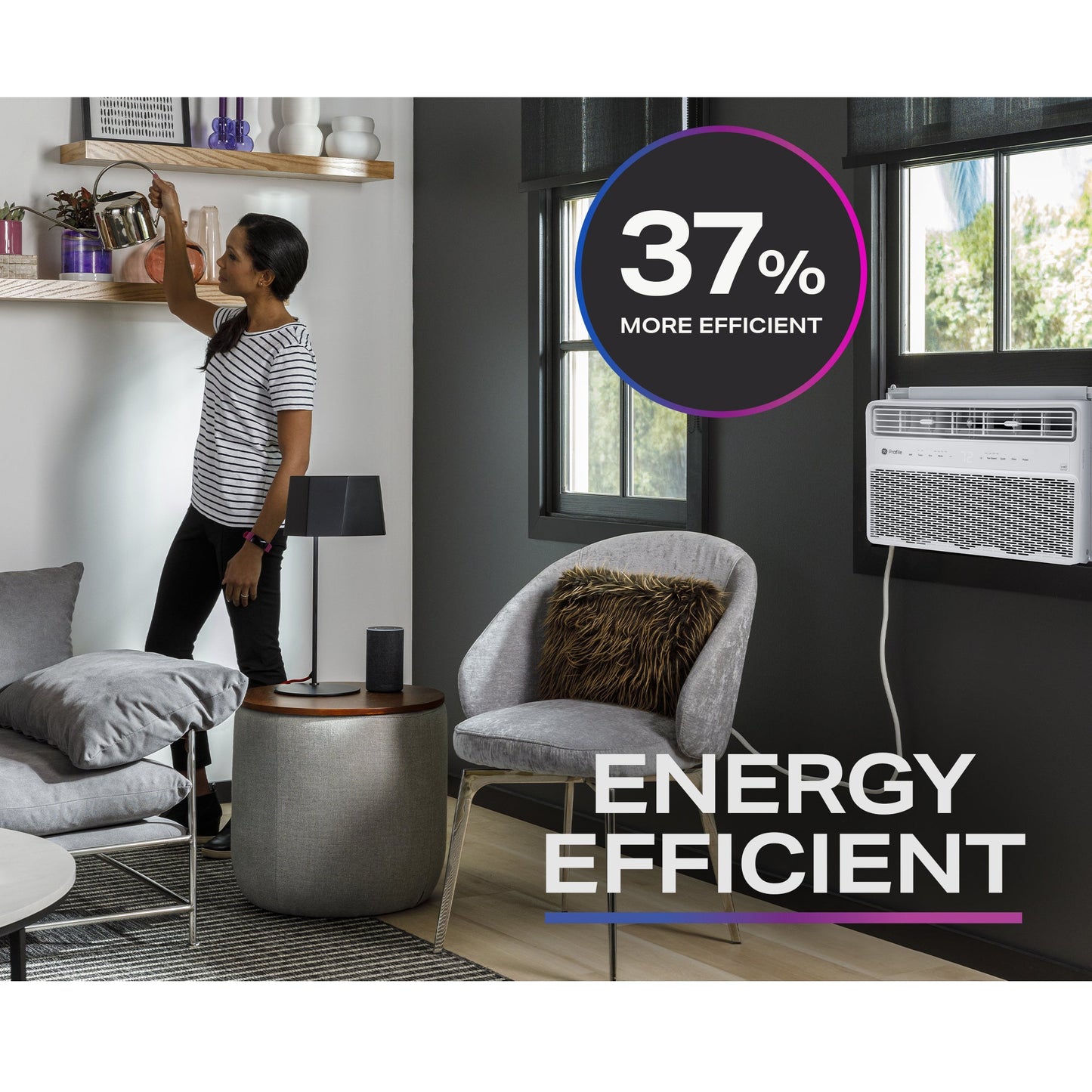 GE Profile™ ENERGY STAR® 12,000 BTU Inverter Smart Ultra Quiet Window Air Conditioner for Large Rooms up to 550 sq. ft.