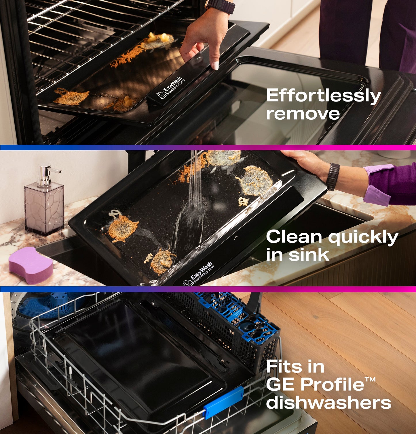 GE Profile™ ENERGY STAR® 30" Smart Slide-In Induction and Convection Range with No Preheat Air Fry and EasyWash™ Oven Tray