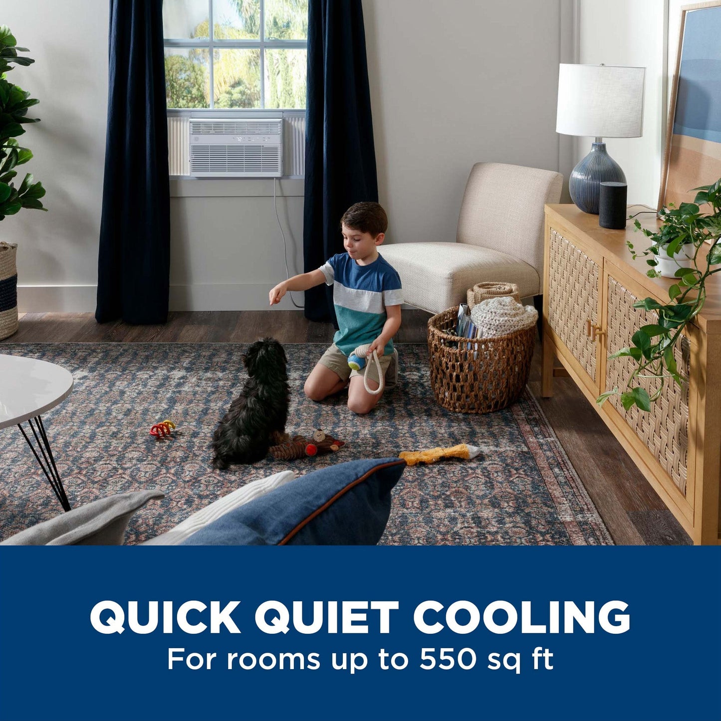 GE® 12,000 BTU Smart Electronic Window Air Conditioner for Large Rooms up to 550 sq. ft.