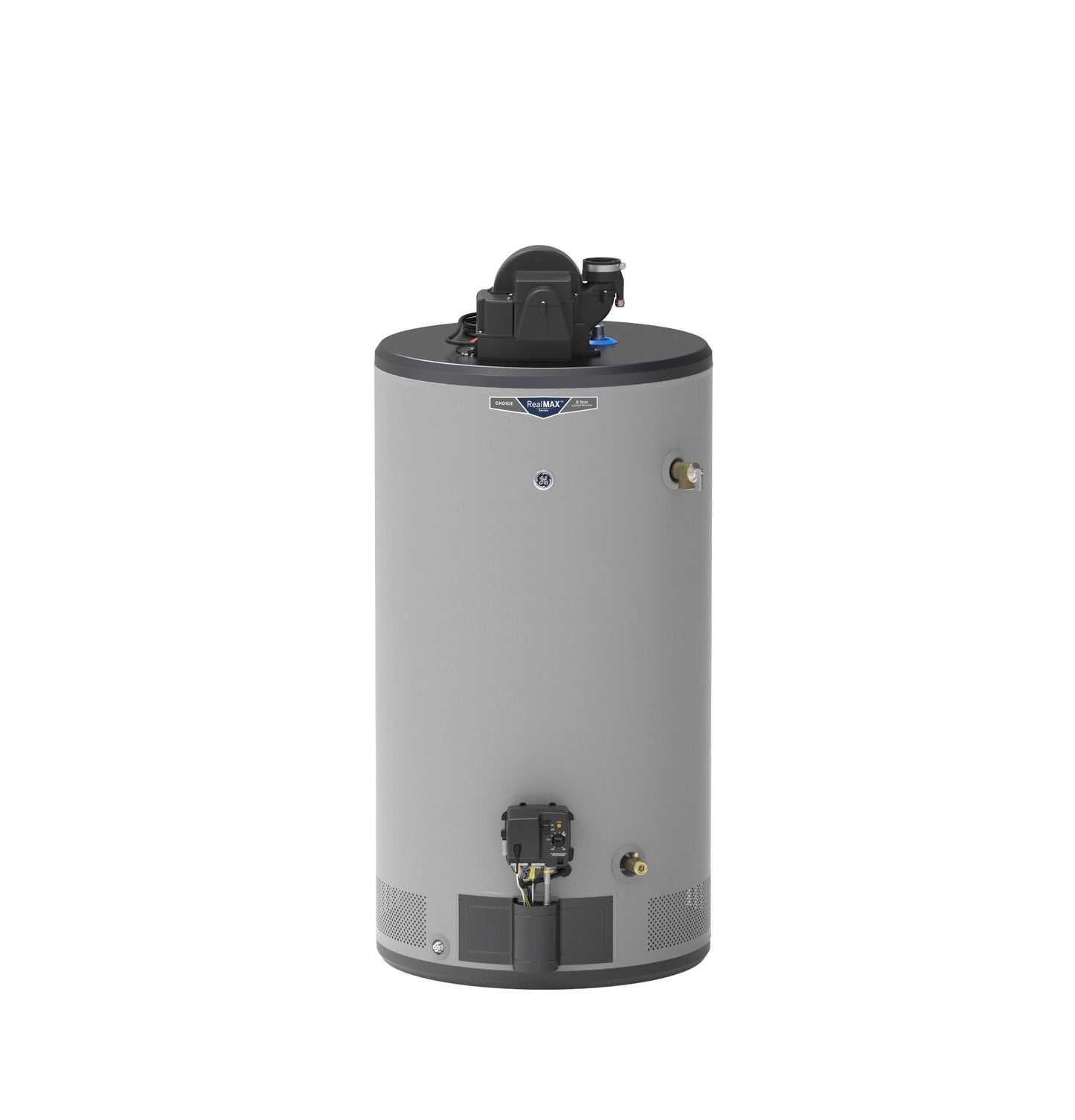 GE RealMAX Choice 50-Gallon Short Natural Gas Power Vent Low-NOx Water Heater