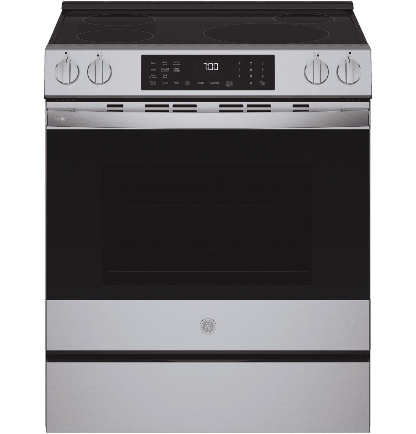 GE Profile™ ENERGY STAR® 30" Smart Slide-In Induction and Convection Range with No Preheat Air Fry and EasyWash™ Oven Tray