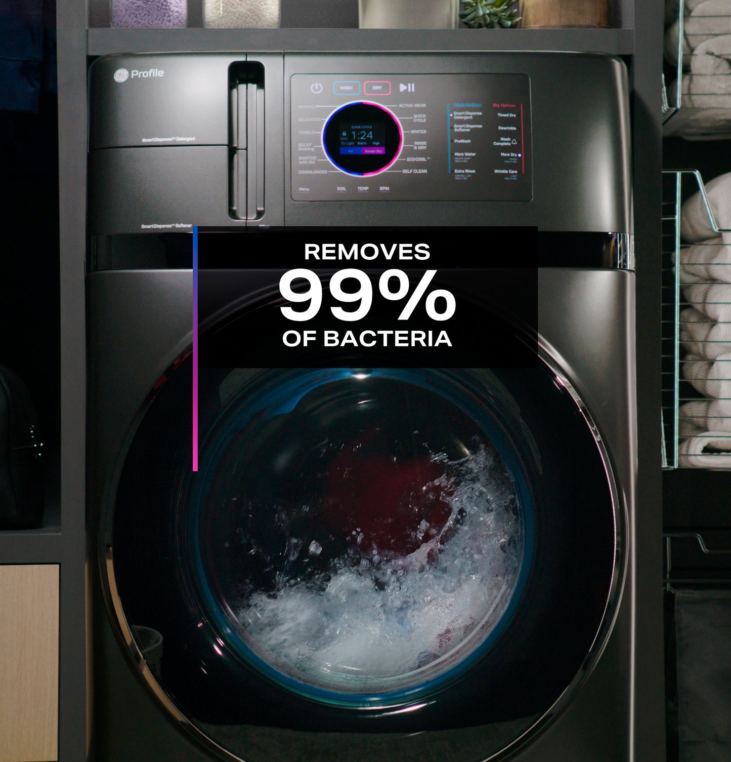 GE Profile™ 4.8 cu. ft. Capacity UltraFast Combo with Ventless Heat Pump Technology Washer/Dryer