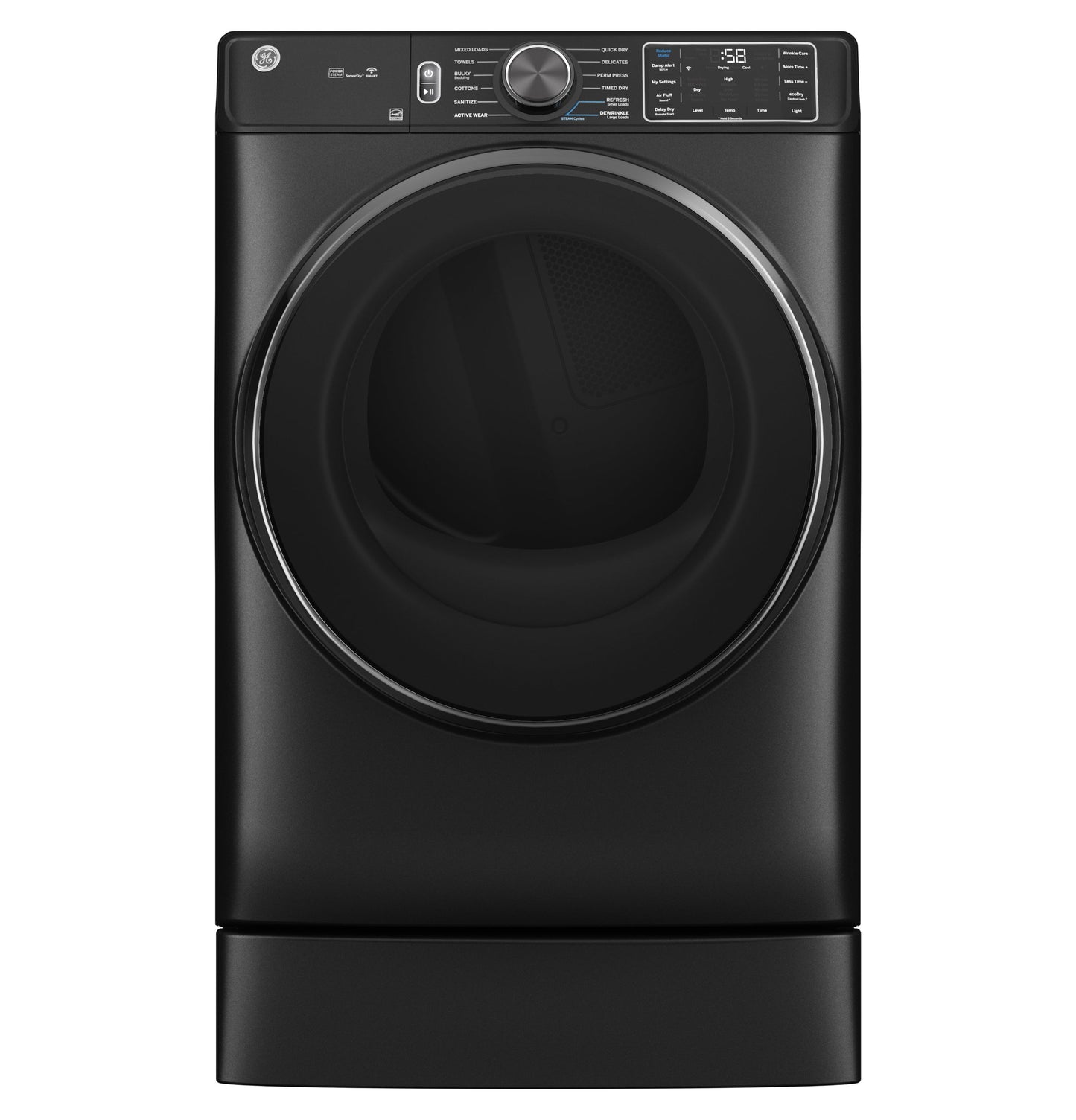 GE® ENERGY STAR® 7.8 cu. ft. Capacity Smart Front Load Electric Dryer with Steam and Sanitize Cycle