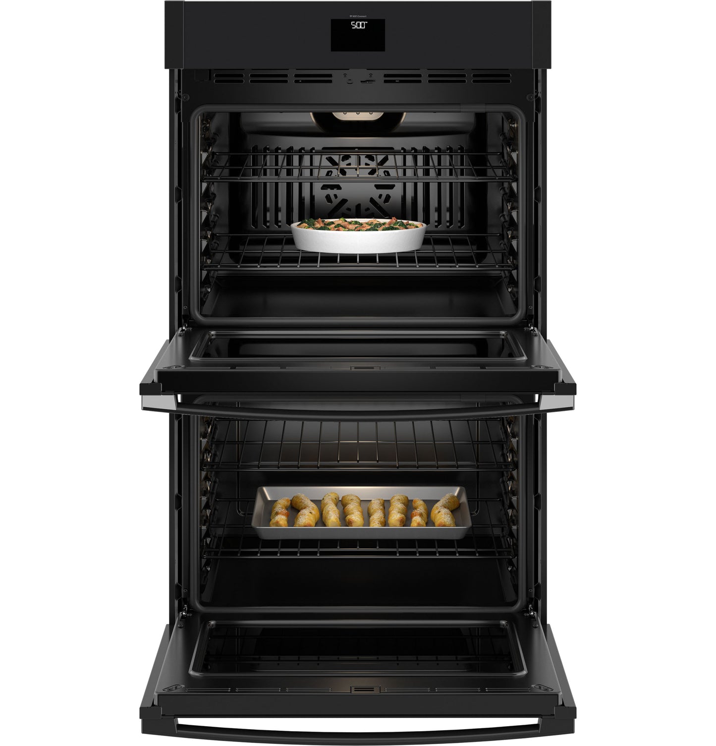 GE® 30" Smart Built-In Self-Clean Convection Double Wall Oven with No Preheat Air Fry