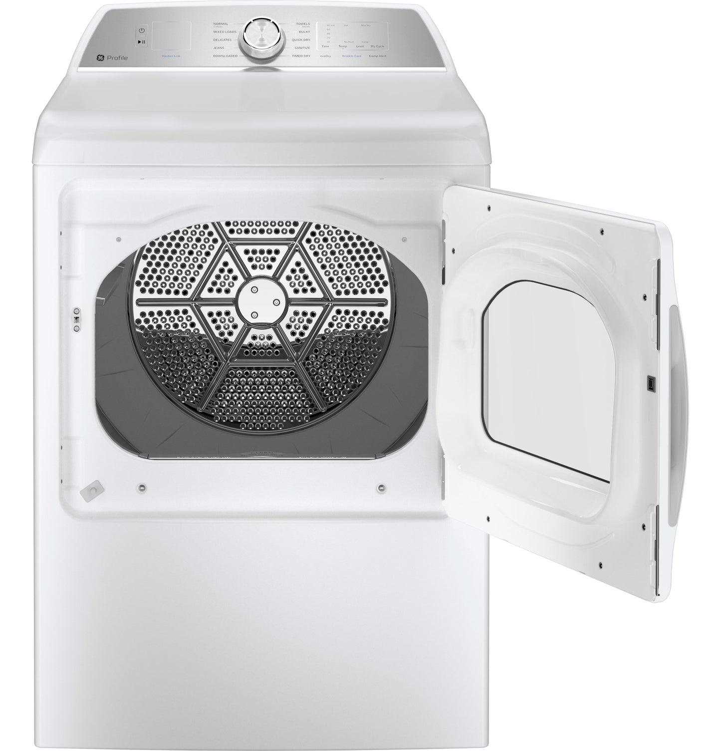 GE Profile™ 7.4 cu. ft. Capacity aluminized alloy drum Gas Dryer with Sanitize Cycle and Sensor Dry